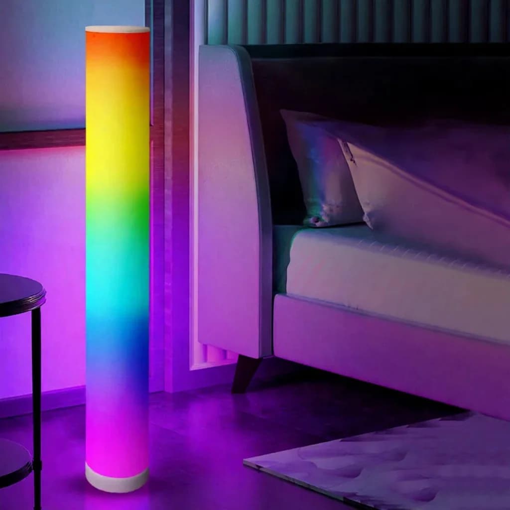 RGB Zylinder-Stehlampe mit Musik-Sync & Fernbedienung