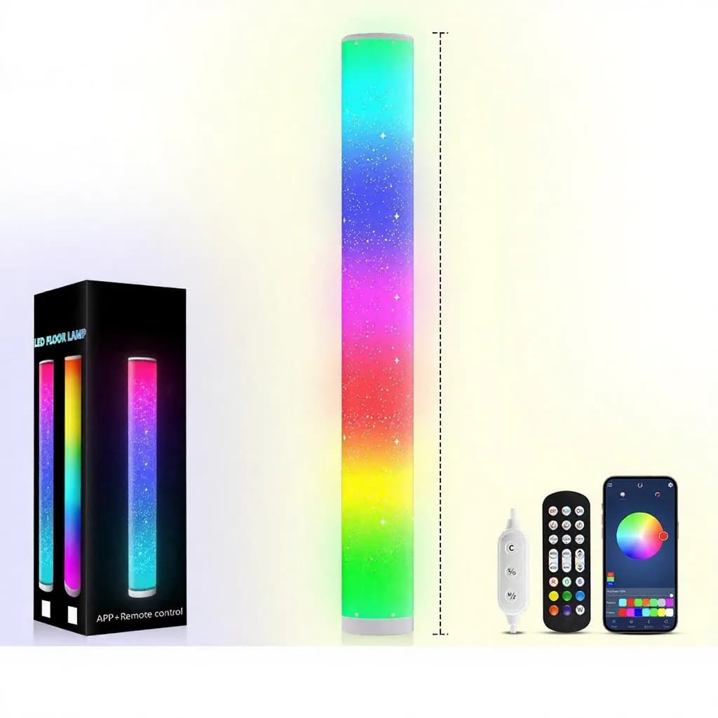 RGB LED Stehlampe mit Sternenmuster, Fern- & App-Steuerung
