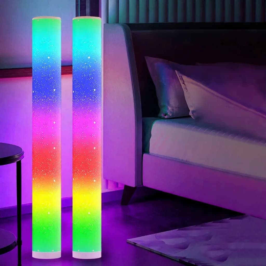 RGB LED Stehlampe mit Sterneneffekt & Fernbedienung