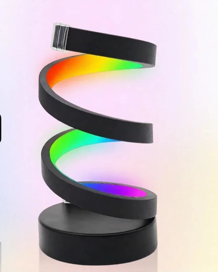 Spiral-RGB-Ambientelampe mit schallreaktivem Licht und App-Steuerung
