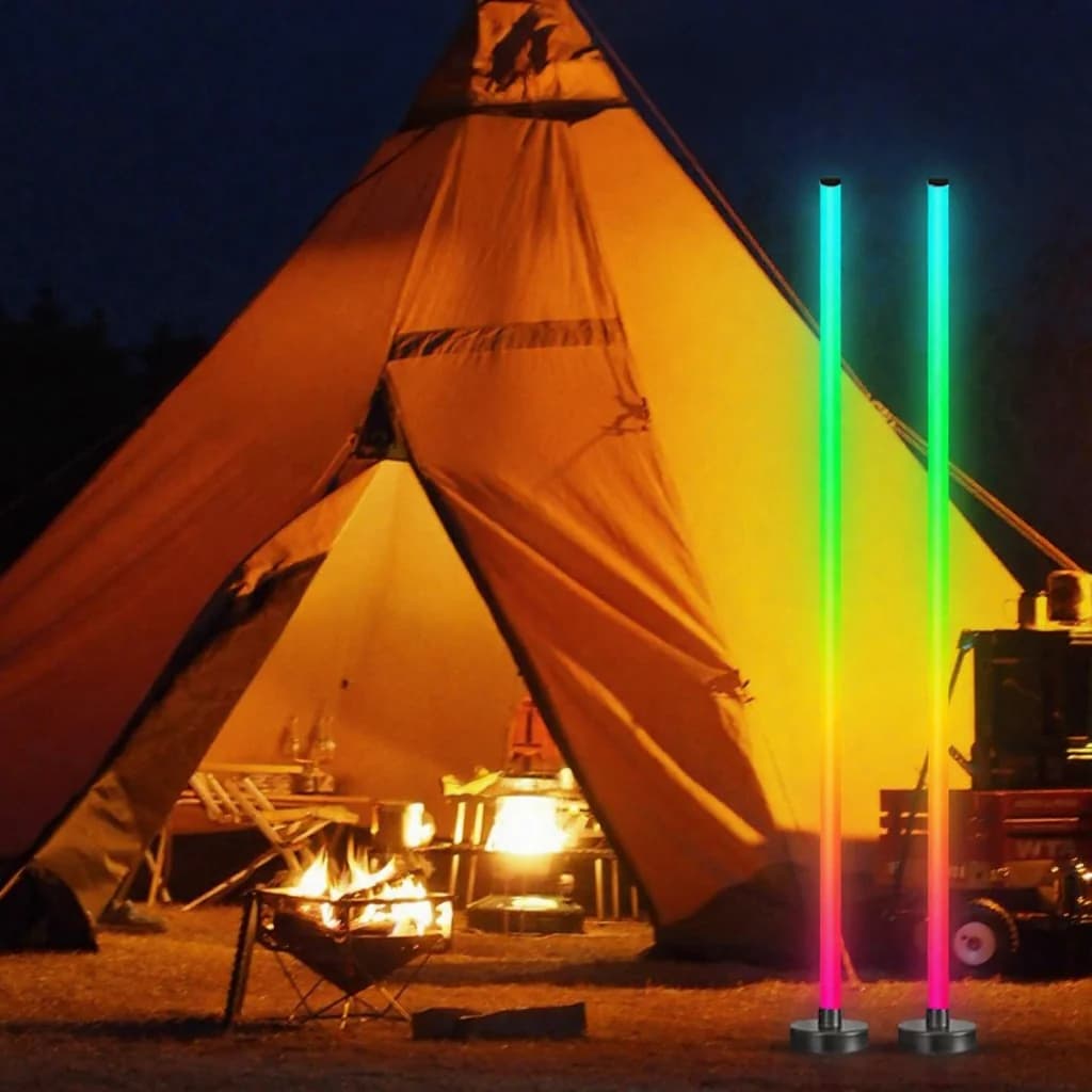 RGB-Stehlampe mit Musik-Sync, 360° Leuchten, App-Steuerung für Gaming