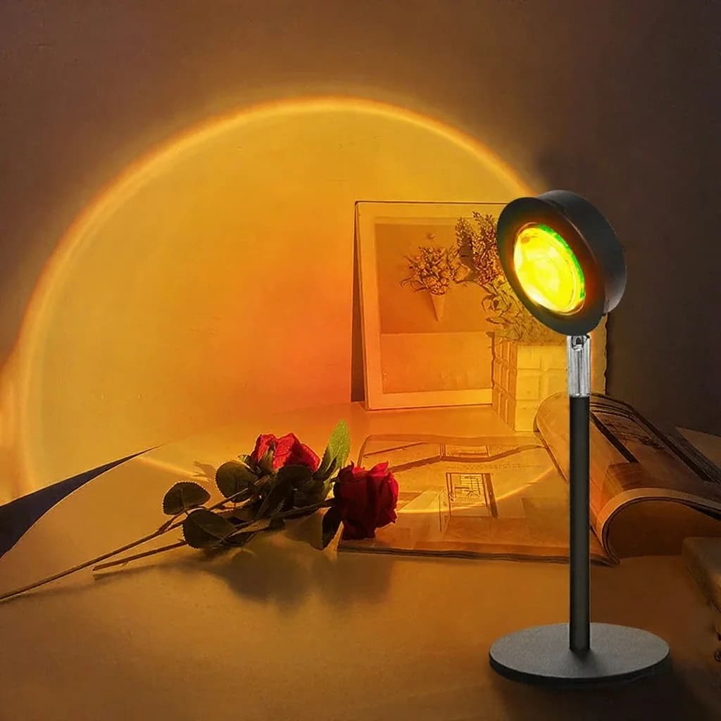 USB Sonnenuntergang-Projektionslampe RGB Stimmungslicht für Schreibtischdeko
