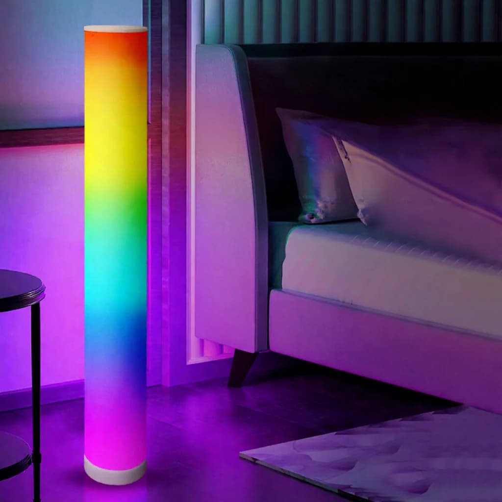 RGB Zylinder-Stehlampe mit Musik-Sync & Fernbedienung