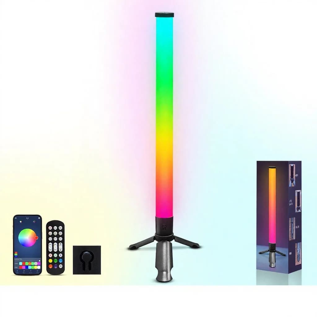 LED Tripod-Stimmungsleuchte mit Musik-Sync und RGB-Effekten