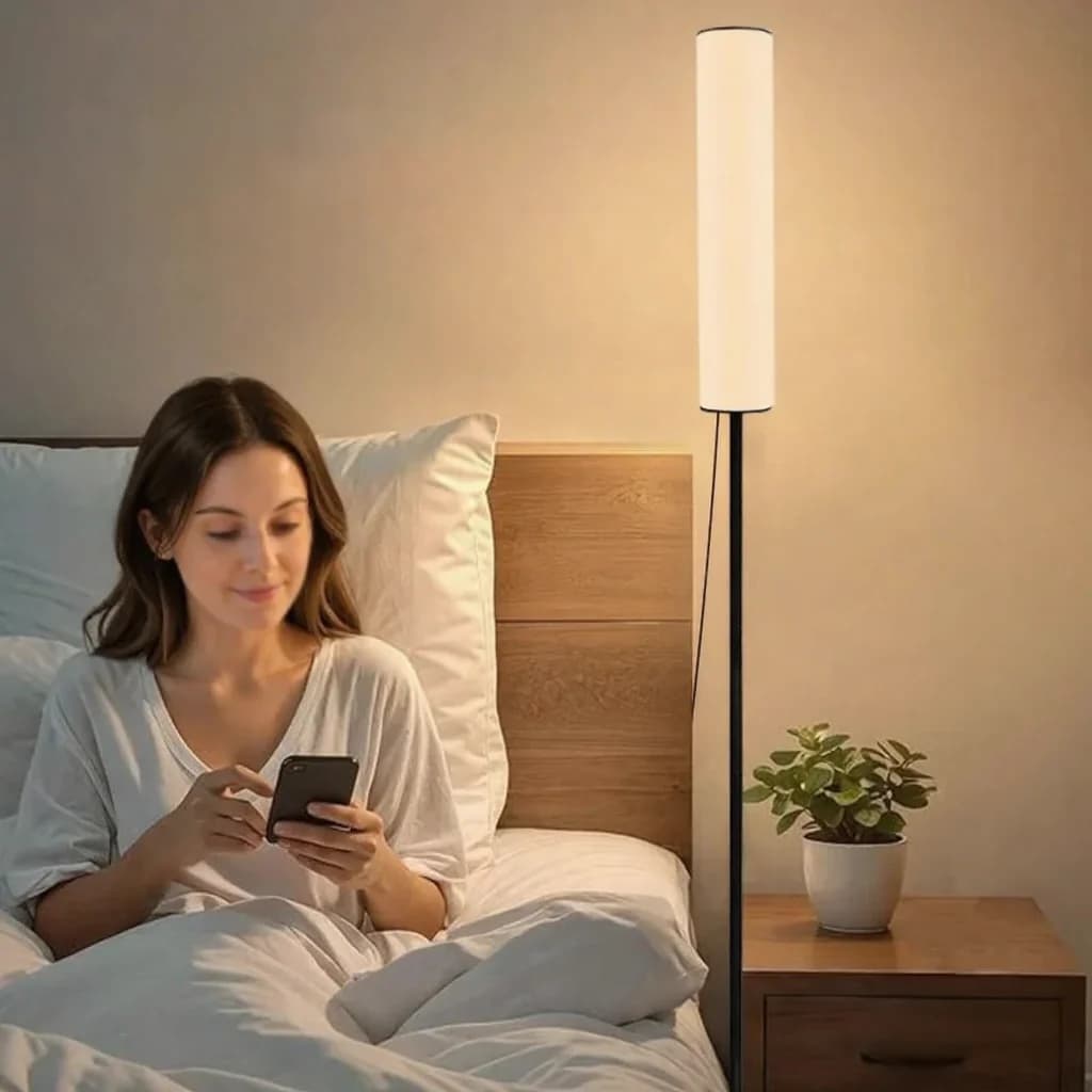 Höhenverstellbare LED Stehlampe mit Stativfuß & 3 Farbmodi