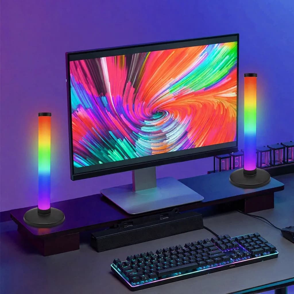 RGB Ambientelicht mit Sound-Sync und App-Steuerung für den Schreibtisch