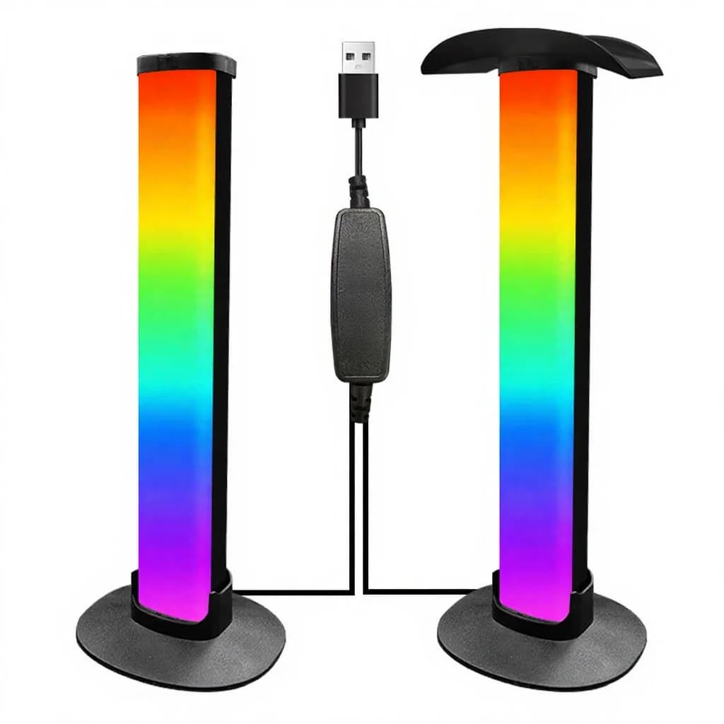 RGB Gaming-Stimmungsleuchte mit Kopfhörerständer und Sound-Sync