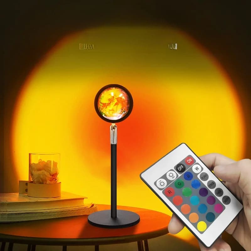 USB Sonnenuntergang-Projektionslampe RGB Stimmungslicht für Schreibtischdeko