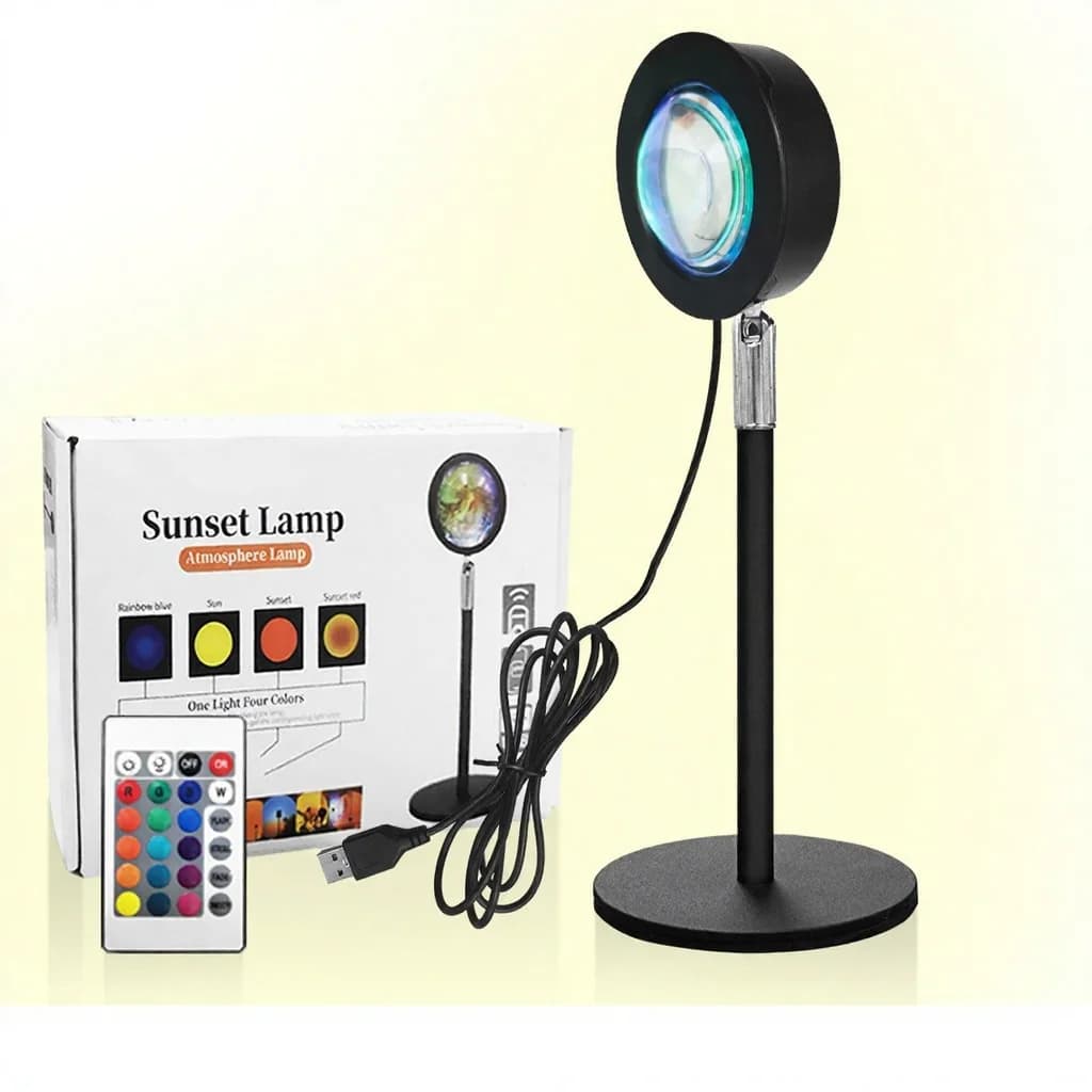 USB Sonnenuntergang-Projektionslampe RGB Stimmungslicht für Schreibtischdeko