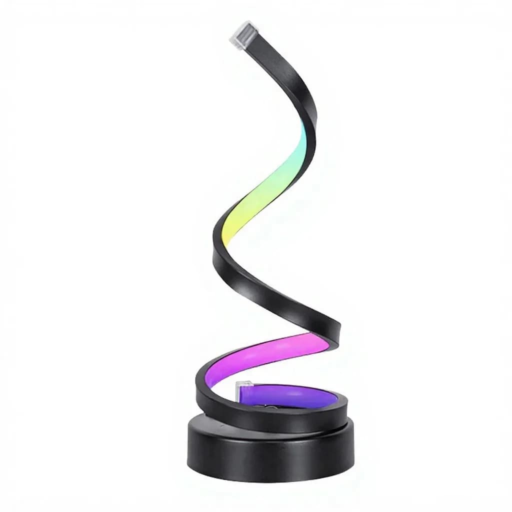 Spiral-RGB-Ambientelampe mit schallreaktivem Licht und App-Steuerung