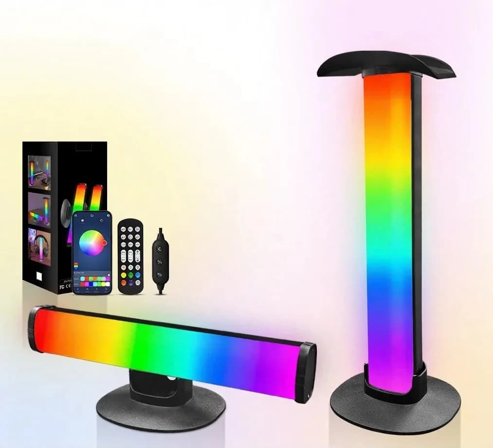 RGB Gaming-Stimmungsleuchte mit Kopfhörerständer und Sound-Sync