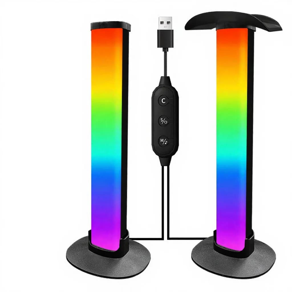 RGB Gaming-Stimmungsleuchte mit Kopfhörerständer und Sound-Sync