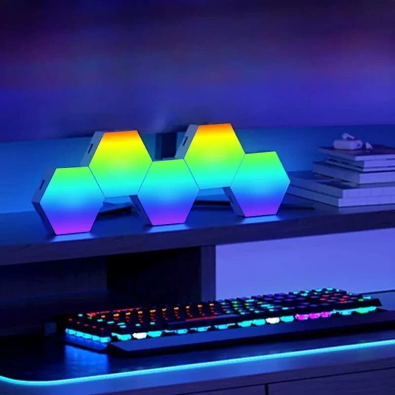 RGB Hexagonale Sound-Reactive Lichtpaneele mit App-Steuerung