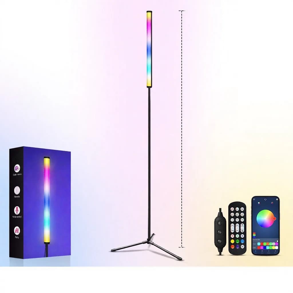 RGB Farbwechsel-Stehlampe mit Musik-Sync & App