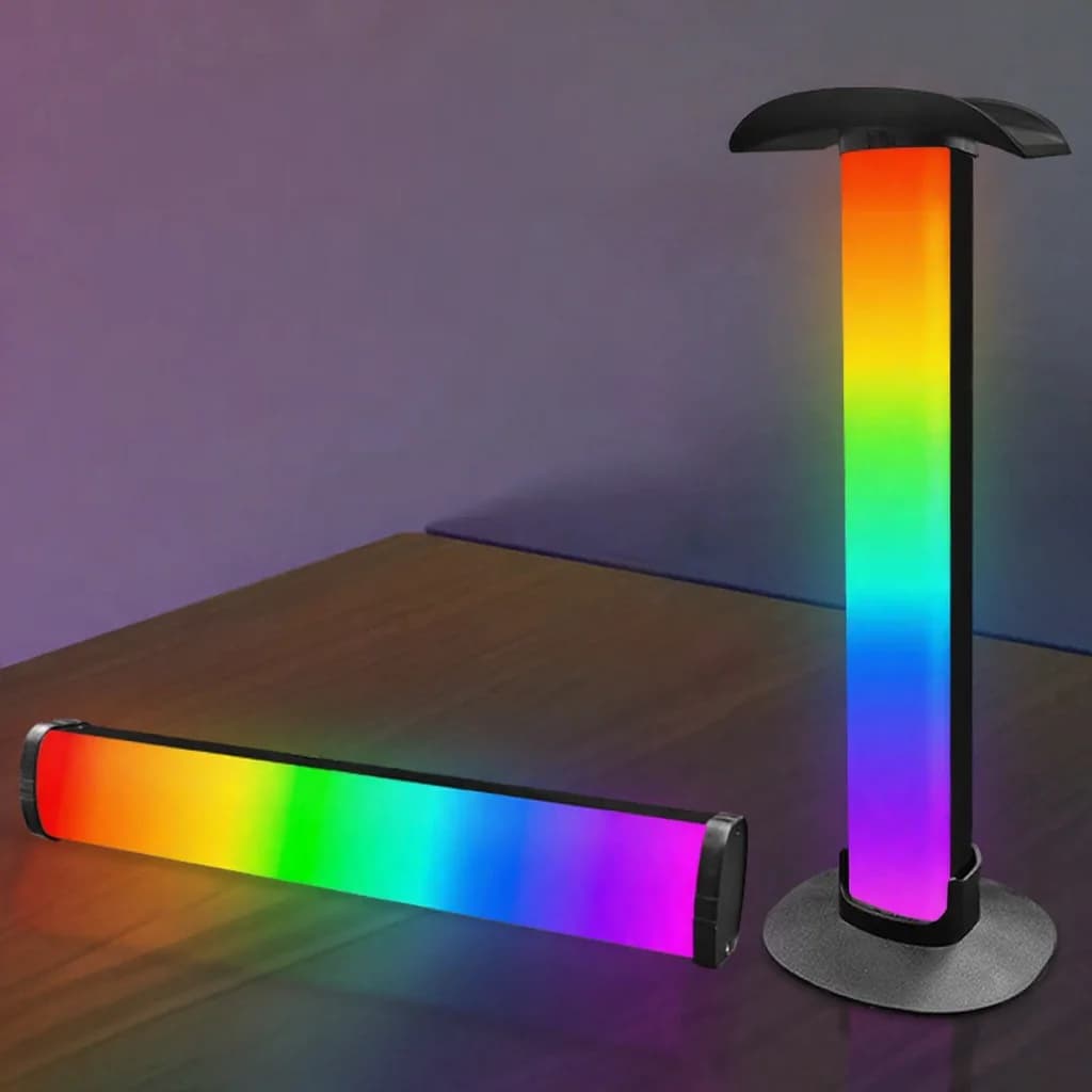 RGB Gaming-Stimmungsleuchte mit Kopfhörerständer und Sound-Sync
