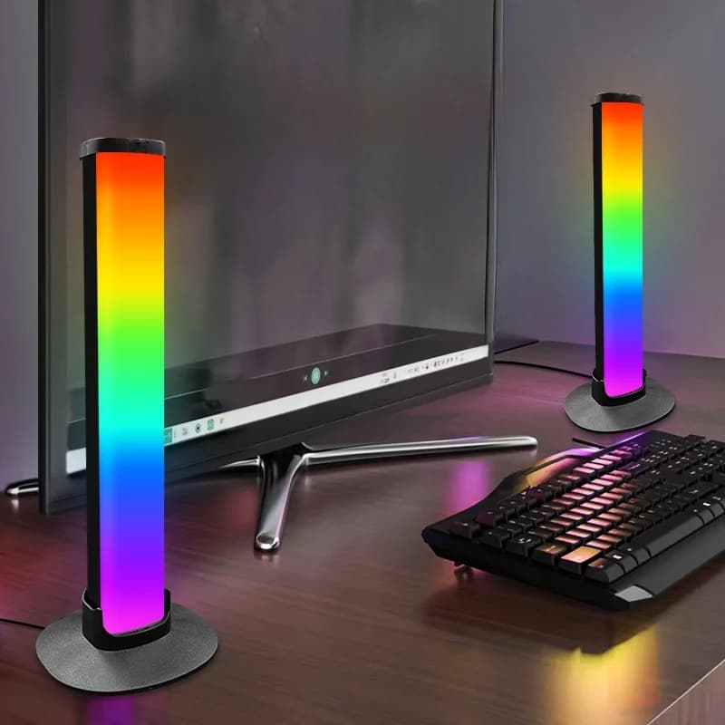 RGB Gaming-Stimmungsleuchte mit Kopfhörerständer und Sound-Sync