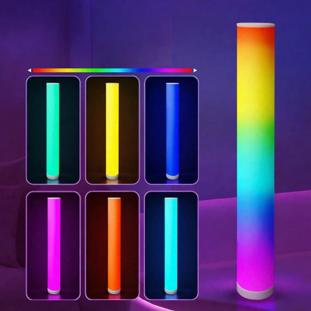 RGB Zylinder-Stehlampe mit Musik-Sync & Fernbedienung