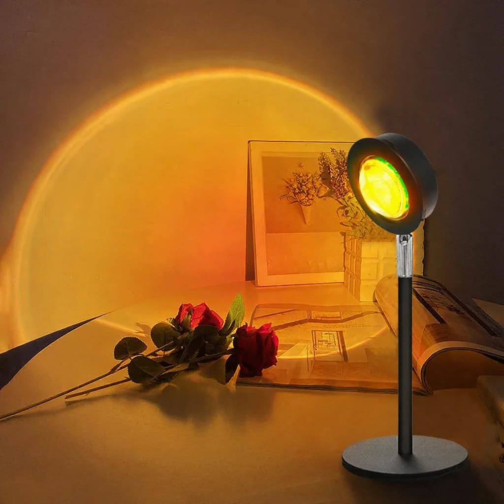 USB Sonnenuntergang-Projektionslampe RGB Stimmungslicht für Schreibtischdeko