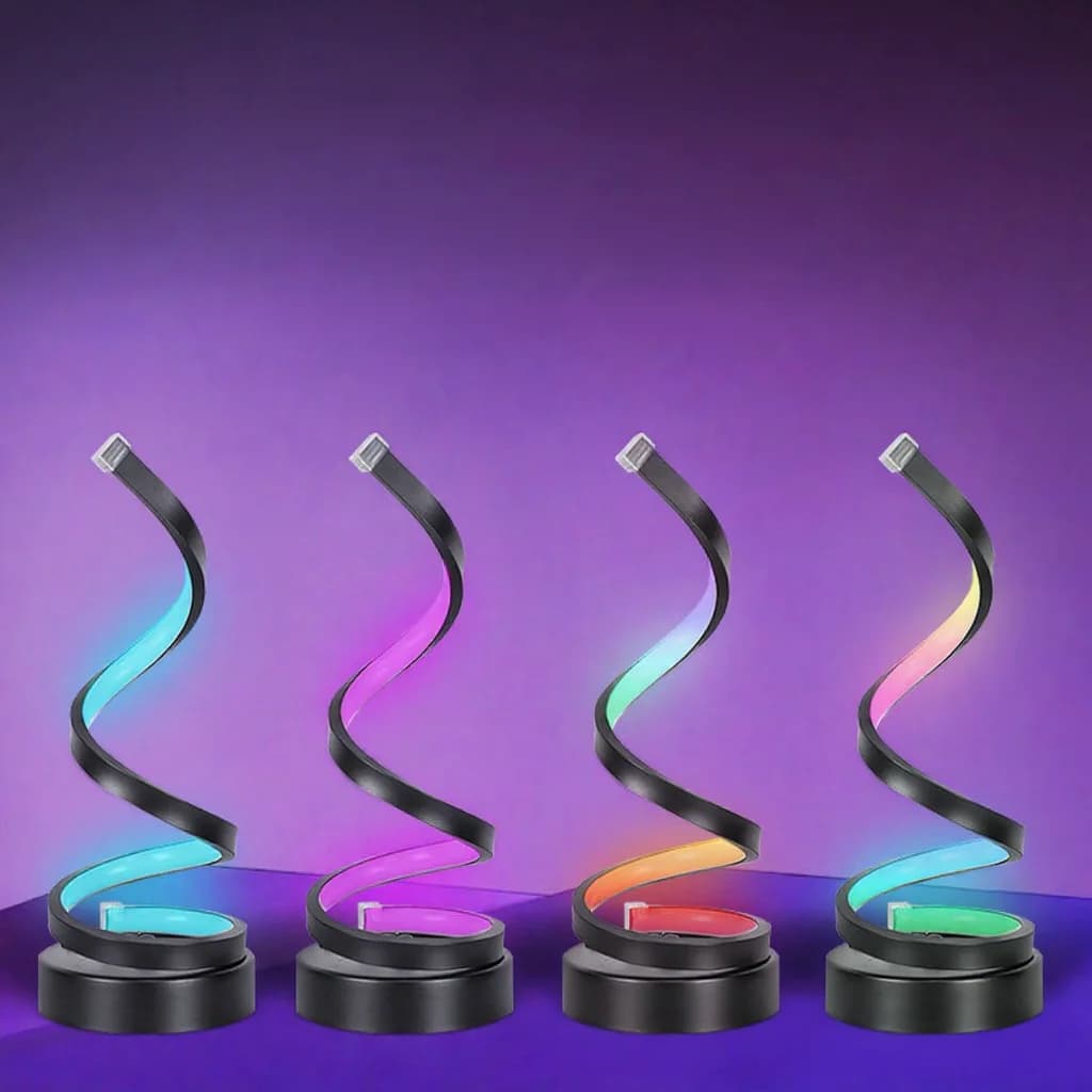 Spiral-RGB-Ambientelampe mit schallreaktivem Licht und App-Steuerung