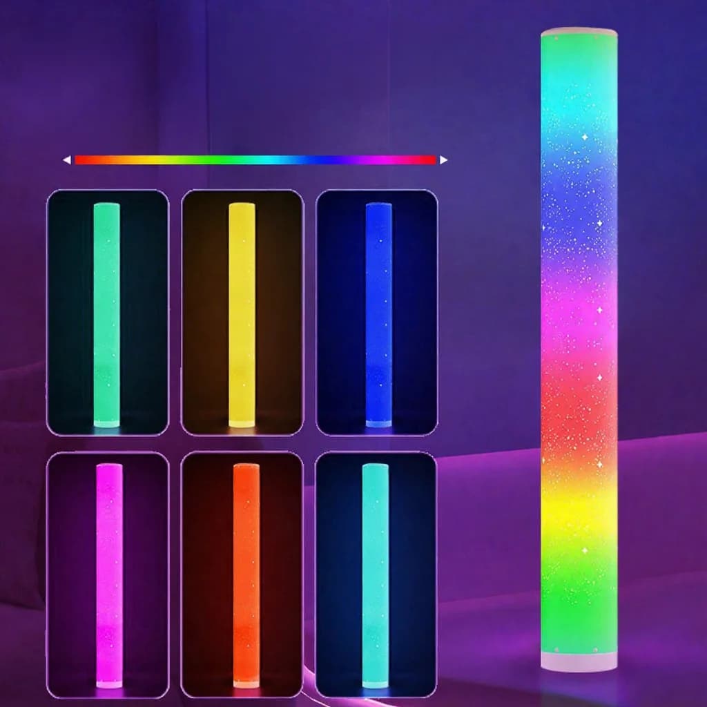 RGB LED Stehlampe mit Sterneneffekt & Fernbedienung
