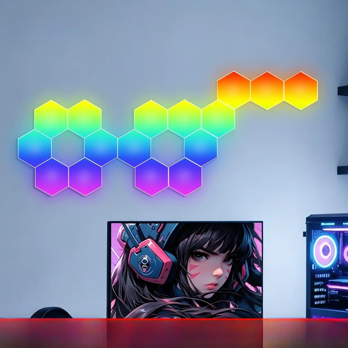 RGB Hexagonale Sound-Reactive Lichtpaneele mit App-Steuerung