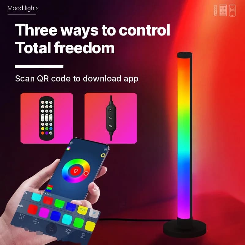 RGB LED Schreibtischlampe mit Sound-Reaktion & App-Steuerung