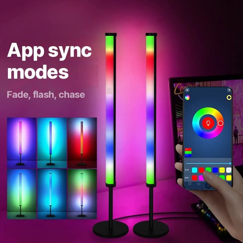 RGB LED Desktop-Stimmungslampe mit Musik-Sync & App-Steuerung