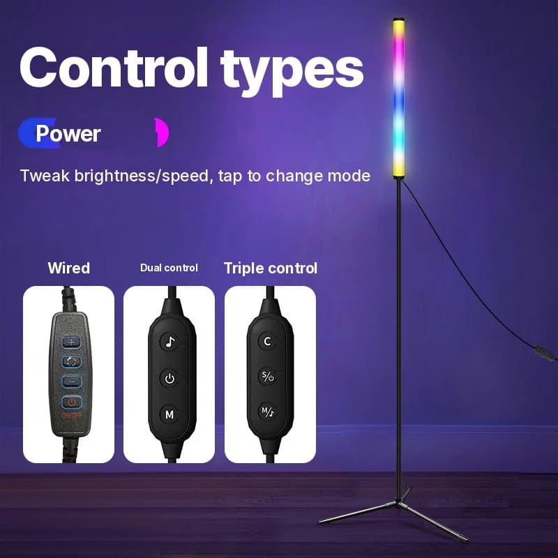 RGB Farbwechsel-Stehlampe mit Musik-Sync & App