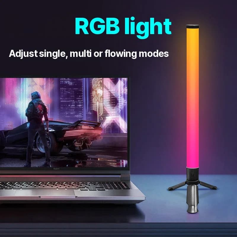 LED Tripod-Stimmungsleuchte mit Musik-Sync und RGB-Effekten
