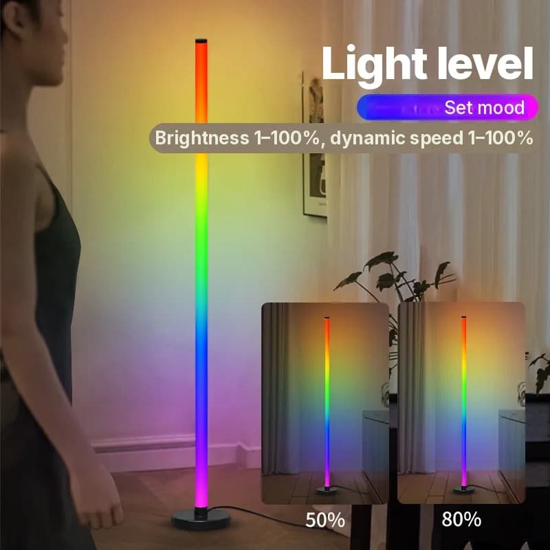 RGB Modul-Stehlampe mit Musik-Sync & App-Steuerung