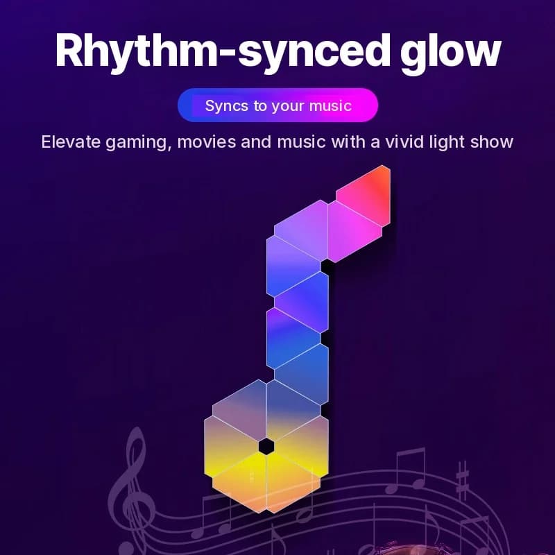 Smartes LED-Wandleuchten-Set Dreieck RGB Ambient Gaming-Dekor