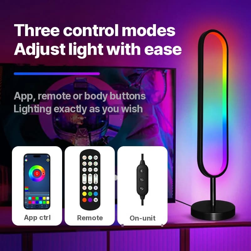 U-förmige RGB Stehlampe mit Sound-Reaktivität & App-Steuerung