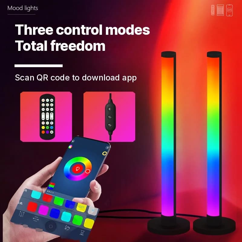 RGB LED Schreibtischlampe mit Sound-Reaktion & App-Steuerung