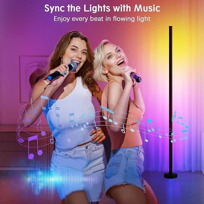 RGB farbwechselnde Stehlampe mit Musik-Sync und App-Steuerung