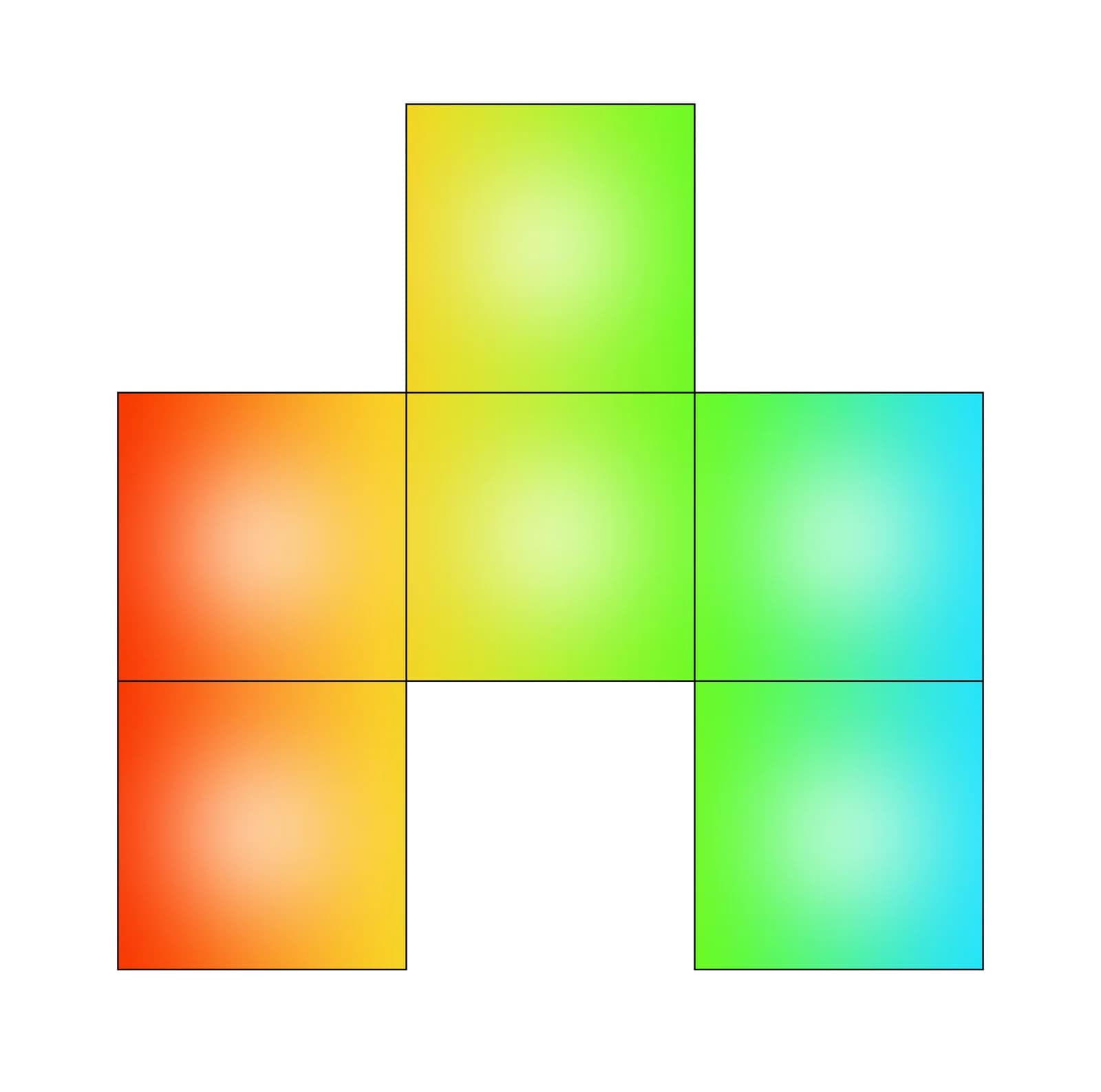 Quadratische RGB-Musiksynchronisations-Lichtpaneele Wandmontierbare Atmosphere-Lampe