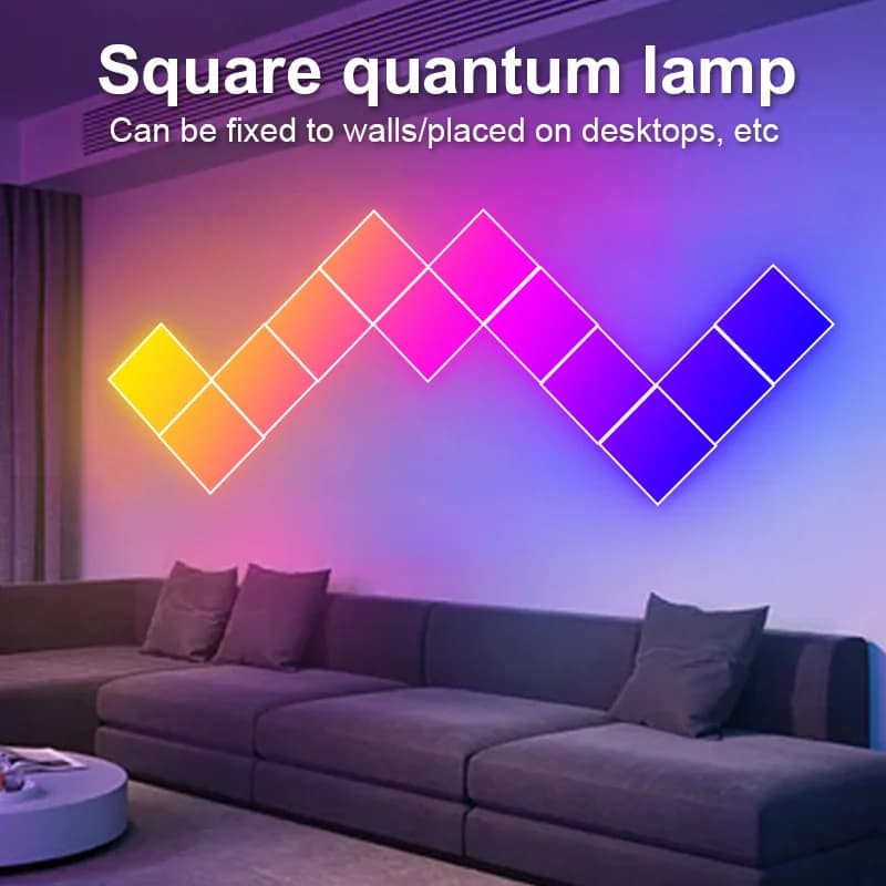 Quadratische RGB-Musiksynchronisations-Lichtpaneele Wandmontierbare Atmosphere-Lampe